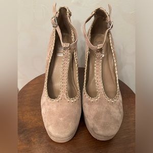 Taupe Suede High Heels